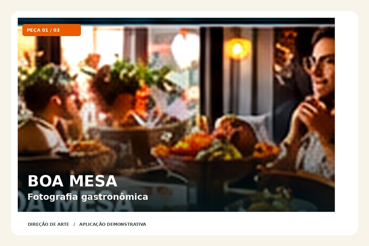BOA MESA — aplicação visual 1: Fotografia gastronômica