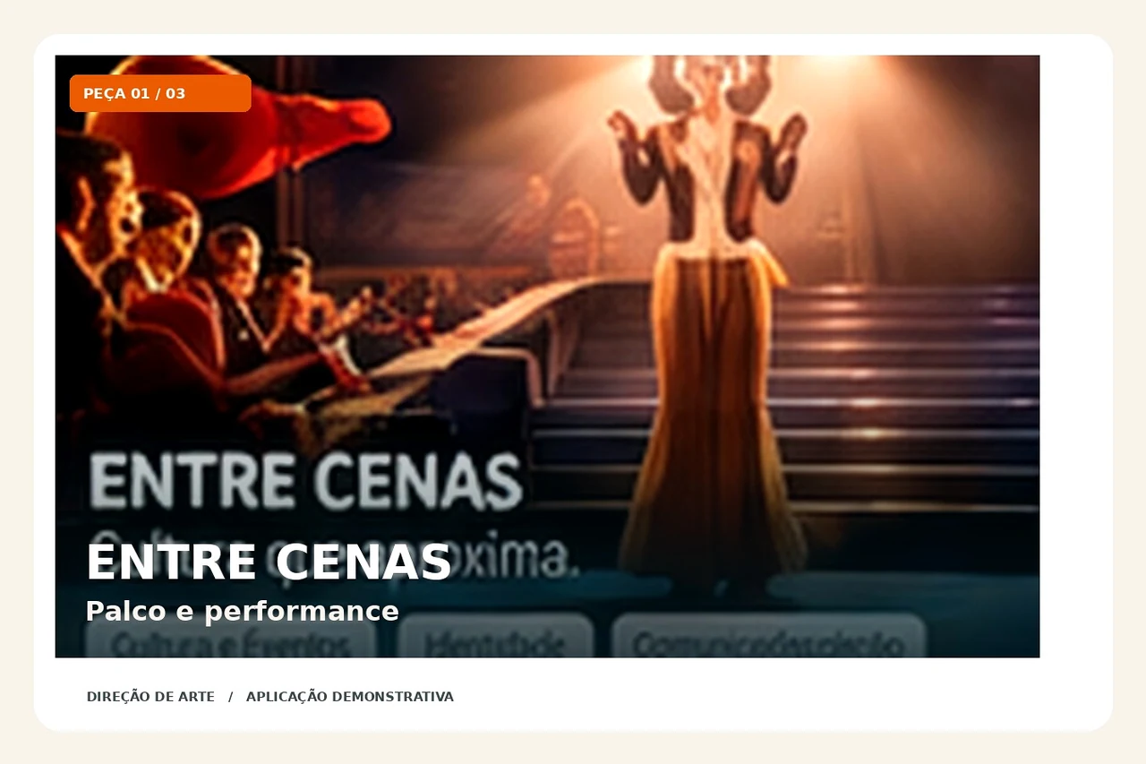 ENTRE CENAS — aplicação visual 1: Experiência de palco